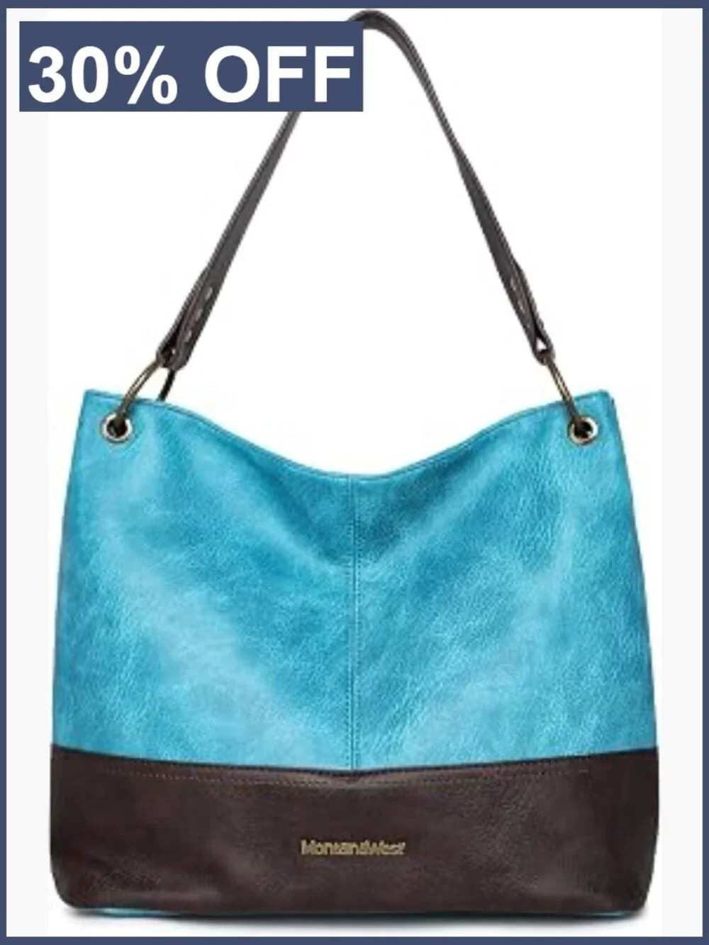 Slouchy Hobo Bag Women Shoulder Tote Vegan Leather Zip Top Purse Large